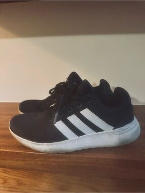 adidas Black and White Kids Athletic Sneakers